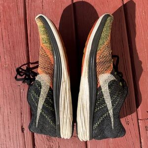 Nike Flyknit 3 Lunar Sneakers Orange Green Black Men’s Size 12